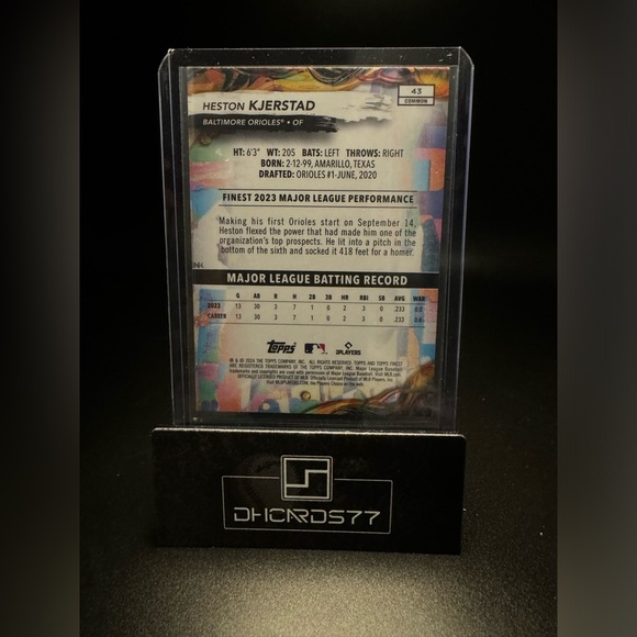 2024 Topps Finest Heston Kjerstad RC - Picture 2 of 2